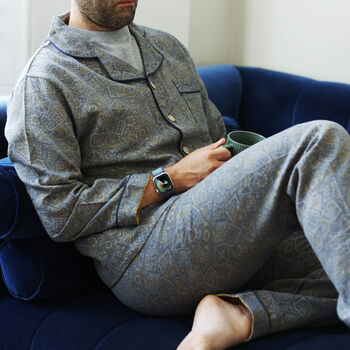 Personalised Men’s Heritage Jacquard Pyjama Set – Pure Cotton - image 10