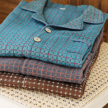 Personalised Men’s Finely Woven Cotton Pyjama Set - image 6