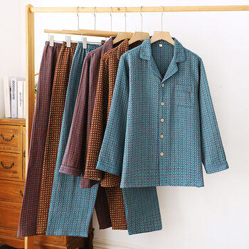 Personalised Men’s Finely Woven Cotton Pyjama Set - image 8