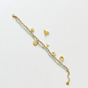 Delicate Charm Layered Bracelet – Gold And Amazonite - image 3