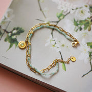 Delicate Charm Layered Bracelet – Gold And Amazonite - image 5
