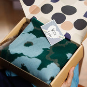 Elegant Anemone Scarf In Teal And Sky Blue With Shimmering Metallic Thread - image 1