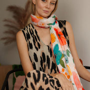 Watercolour Meadow Floral Printed Scarf - image 2
