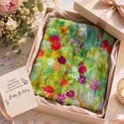 Colourful Wildflower Meadow Scarf Gift For Her — Personalised Gift Card And Gift Box Option - image 12
