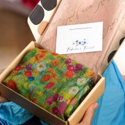 Colourful Wildflower Meadow Scarf Gift For Her — Personalised Gift Card And Gift Box Option - image 3