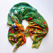 Colourful Wildflower Meadow Scarf Gift For Her — Personalised Gift Card And Gift Box Option - image 8
