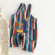 Personalised First Birthday Striped Baby Dungarees - image 5