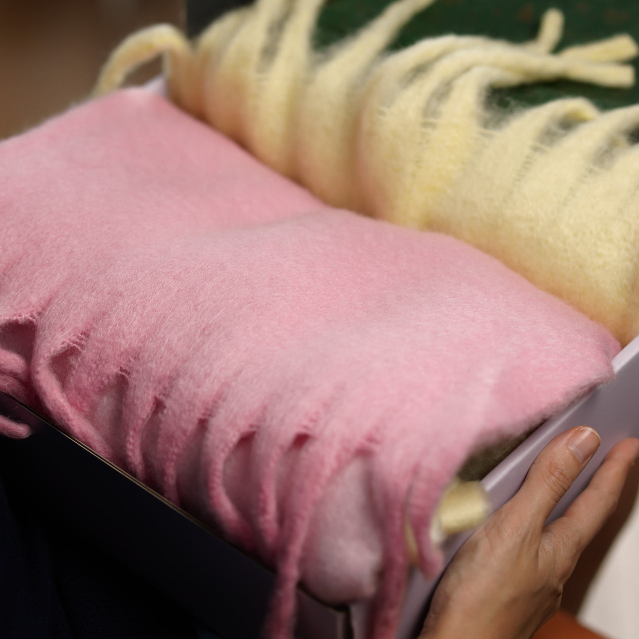 Luxury Pastel Winter Scarf For Her