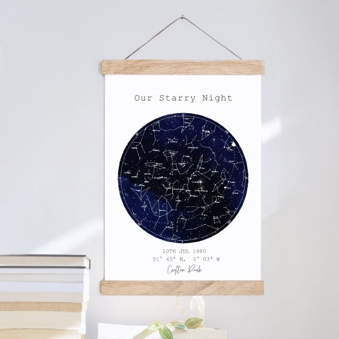 Our Night Sky Location Map Print