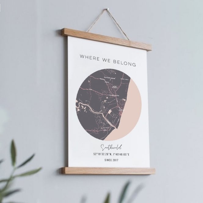 'Where We Belong' Location Map Print