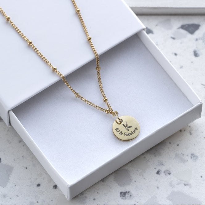 Personalised Engraving Beaded Necklace