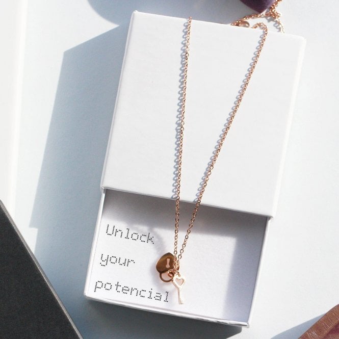 Unlock Your Potential Key Necklace Letterbox Gift