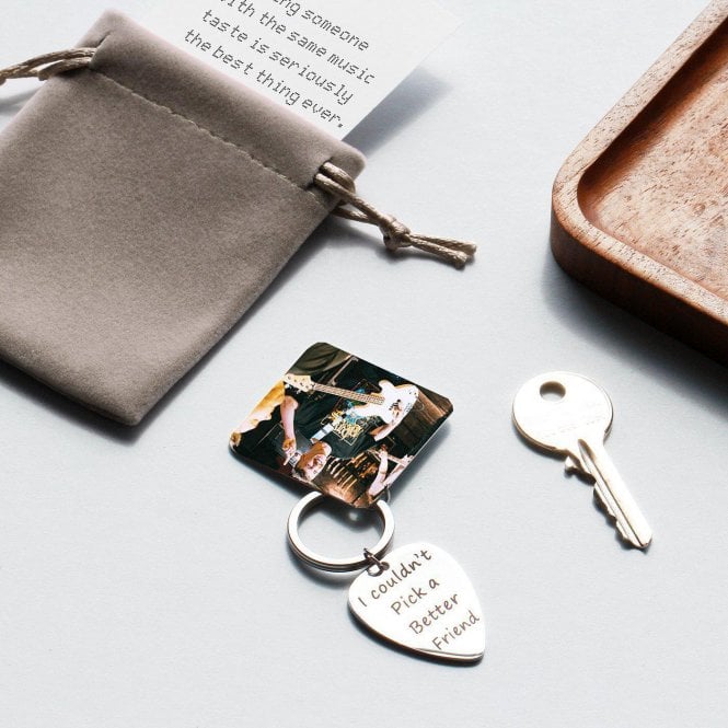 ' I Couldn' t Pick Better Friend' Guitar Photo Keyring
