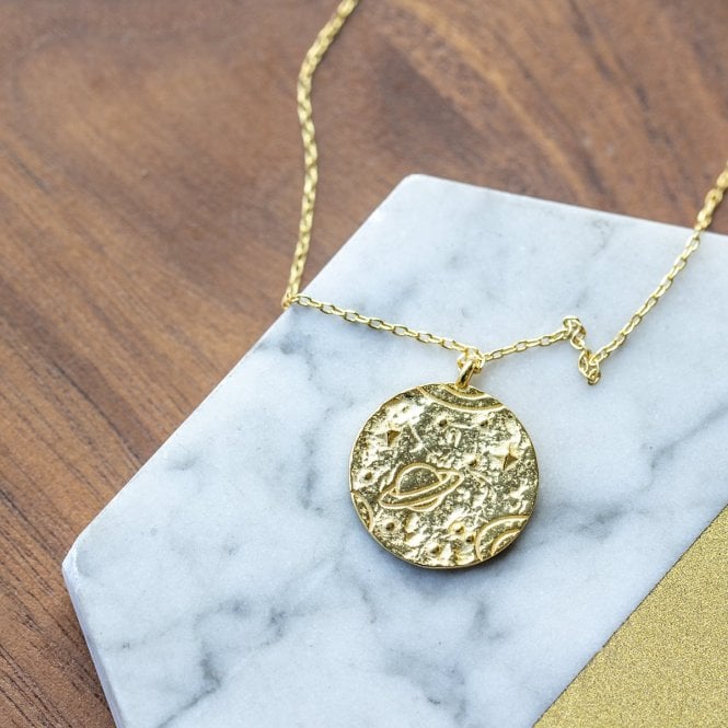 Golden Celestial Solar System Necklace