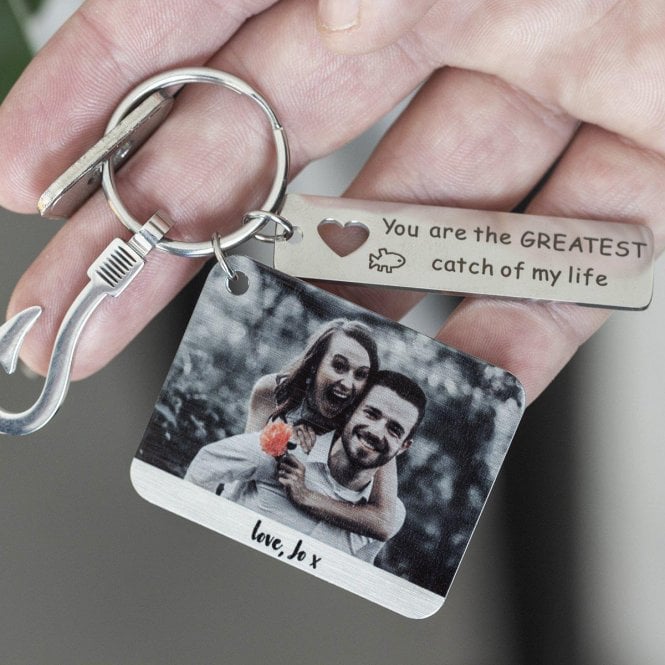 Greatest Catch of my Life Personalised Photo Keyring