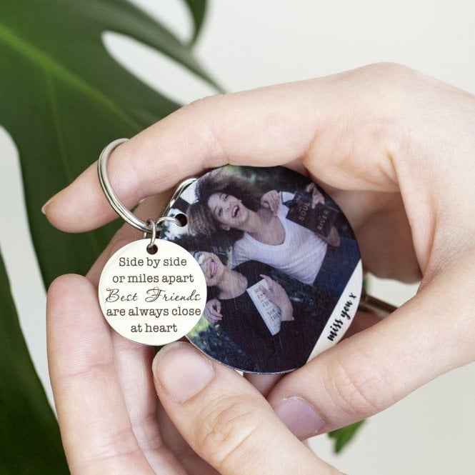 Best Friends Compass Keyring Photo Plate