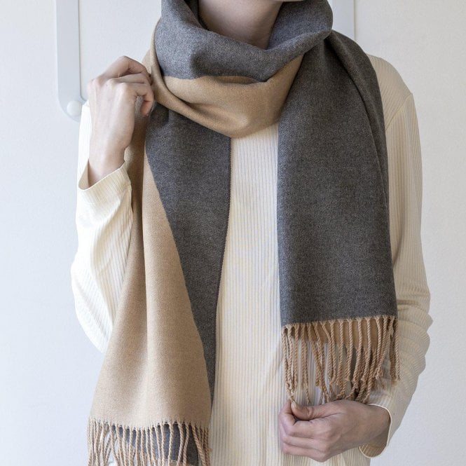 Personalised Diagonal Colourblock Fringed Scarf