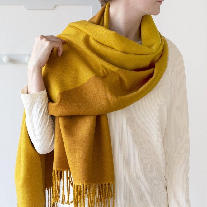 Personalised Diagonal Colourblock Fringed Scarf