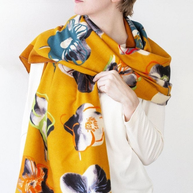 Personalised Floral Outline Scarf