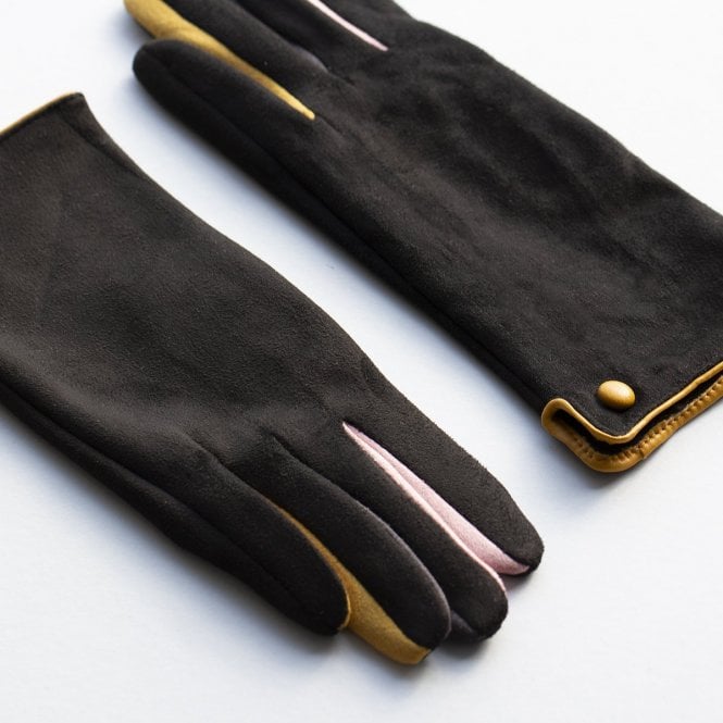 Colour Pop Suede Effect Soft Lining Touch Screen Gloves