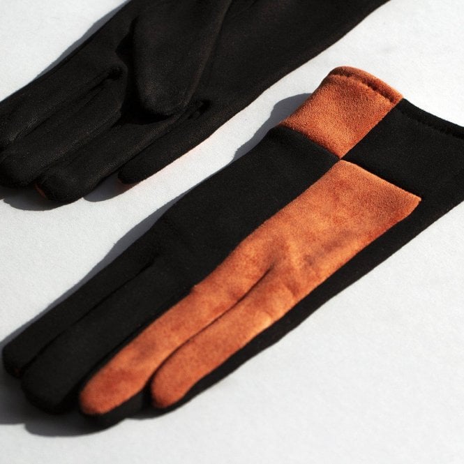 Harlequin Colourblock Suede Touch Screen Gloves