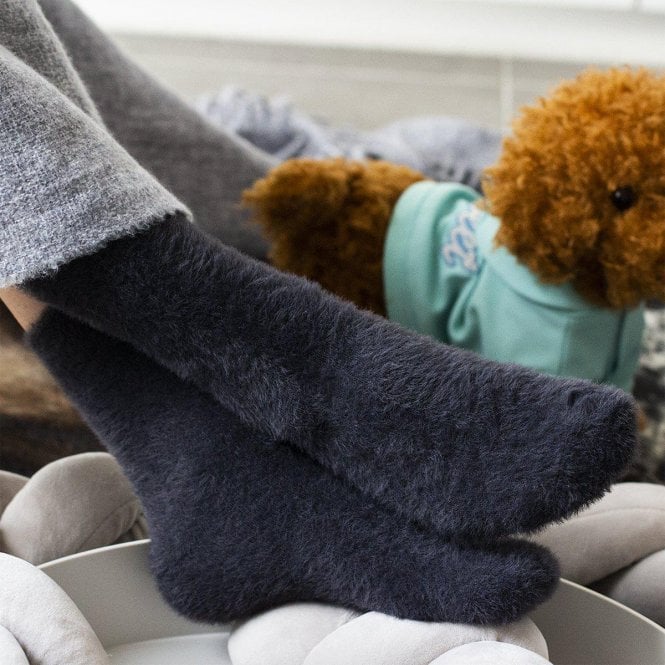 Fuzzy Knitted Cosy Bed Socks