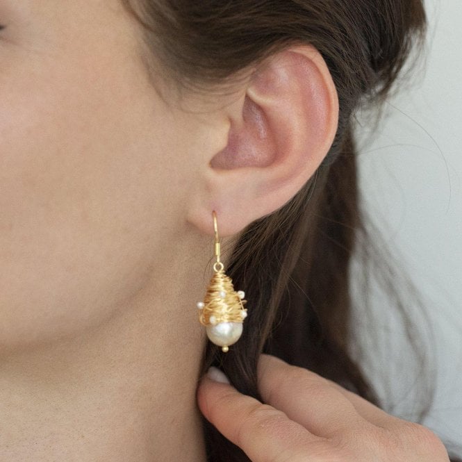 Hand Made Pearl Drop Earring