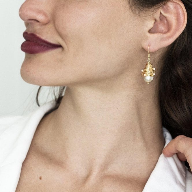 Hand Made Pearl Drop Earring