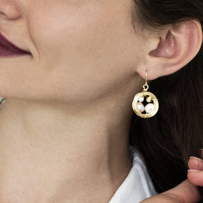 Handmade Freshwater Pearl Wire Earrings