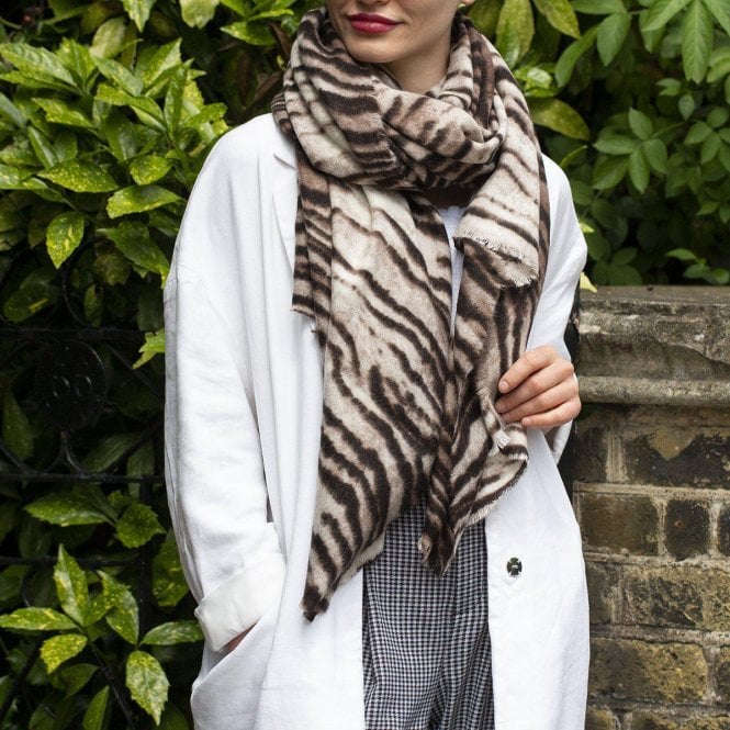 Personalised Zebra Print Gauze Scarf