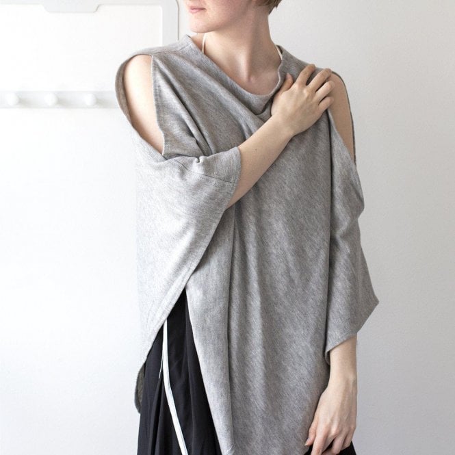 Personalised Open Shoulder Fine Knit Poncho