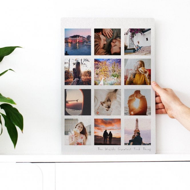 Personalised For Her Memories Metal Photo Collage