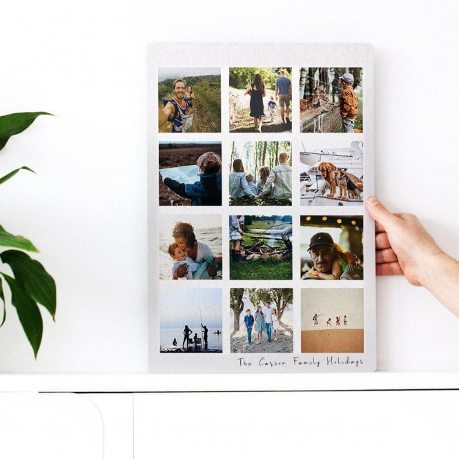 Personalised Family Holiday Metal Photo Collage