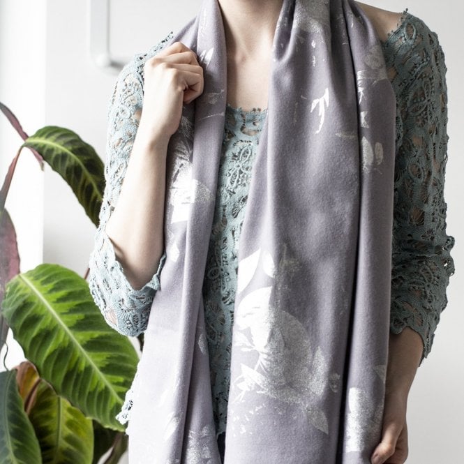 Personalised Brushed Foil Roses Scarf