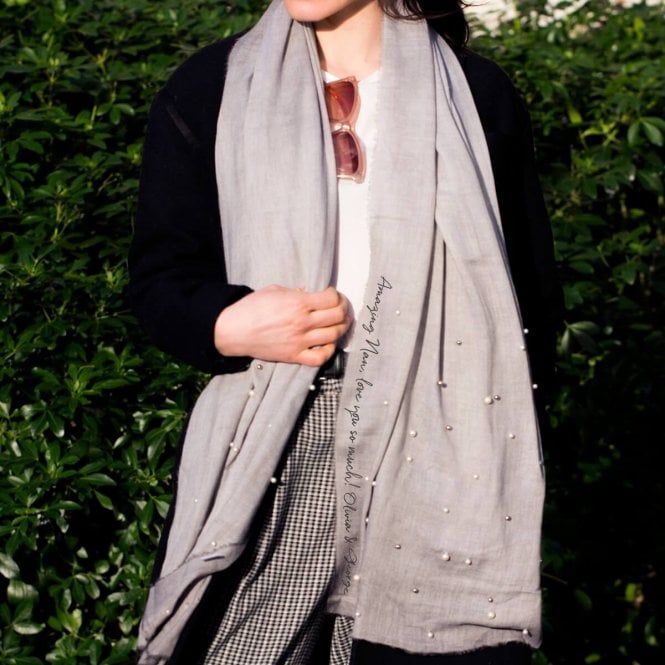Pearl Studs Decorative Modal Light Weight Scarf