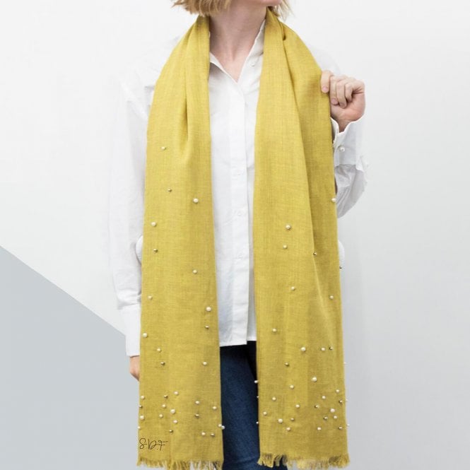 Pearl Studs Decorative Modal Light Weight Scarf