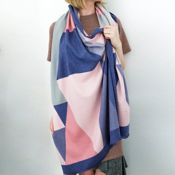 Cashmere Geometric Triangle Scarf