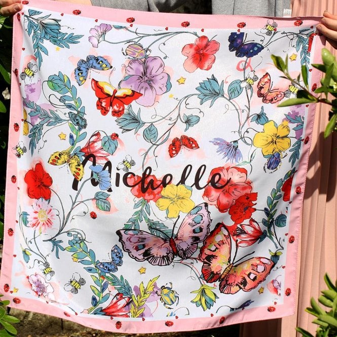 Personalised Name 'Michelle' Silky Scarf