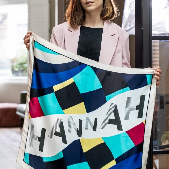 Personalised Name ' Hannah' Silky Scarf