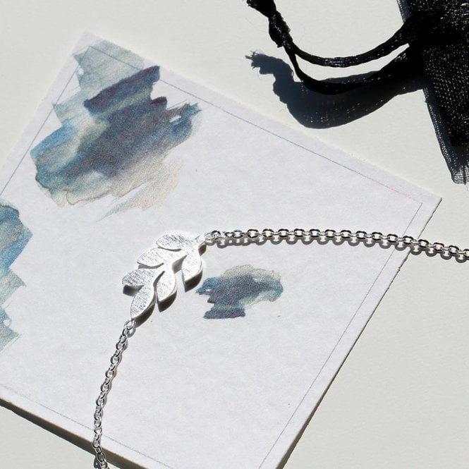 Olive Leaf Silhouette Necklace