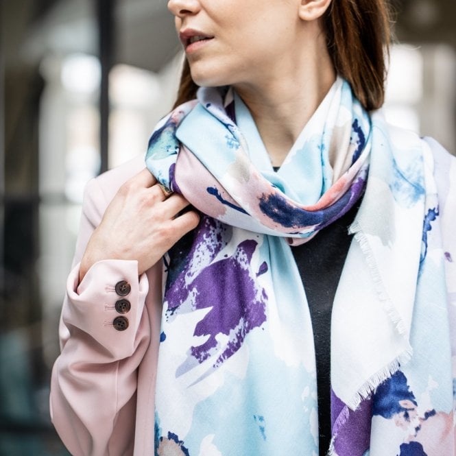 Personalised Watercolour Splash Print Scarf