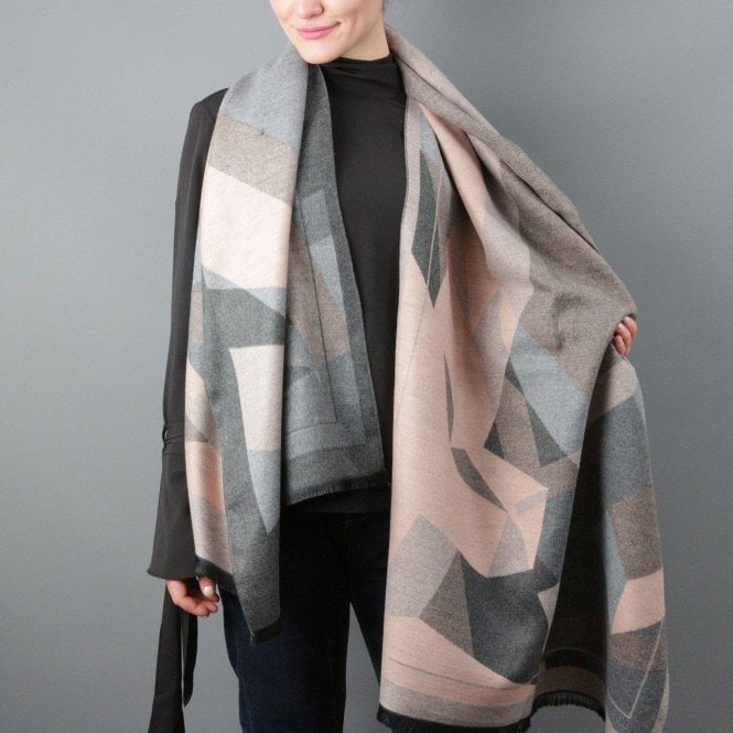 Personalised Cashmere And Geometry Shawl