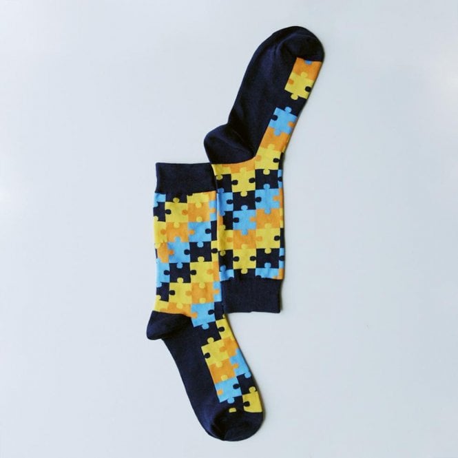 Personalised Men's Jigsaw Socks