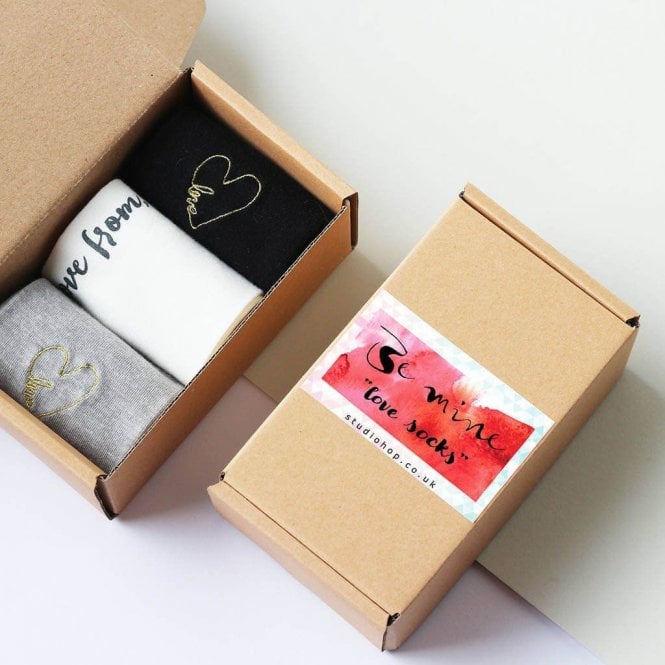 Personalised ' Be Mine' Love Sock Box