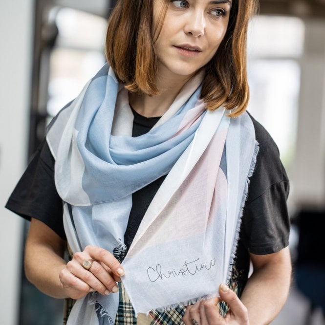 Personalised Eco Block Print Scarf