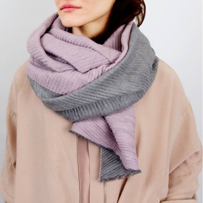 Personalised Reversible Pleated Cashmere Scarf Shawl