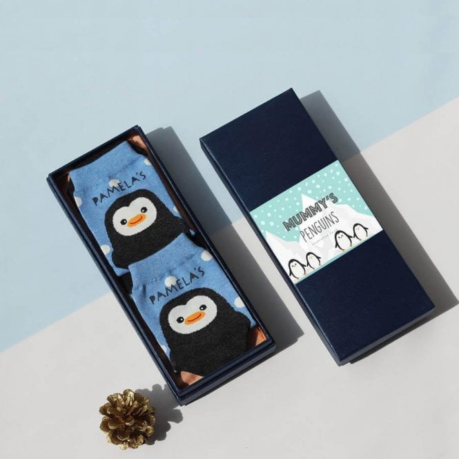 Personalised Penguin Dotty Dot Socks