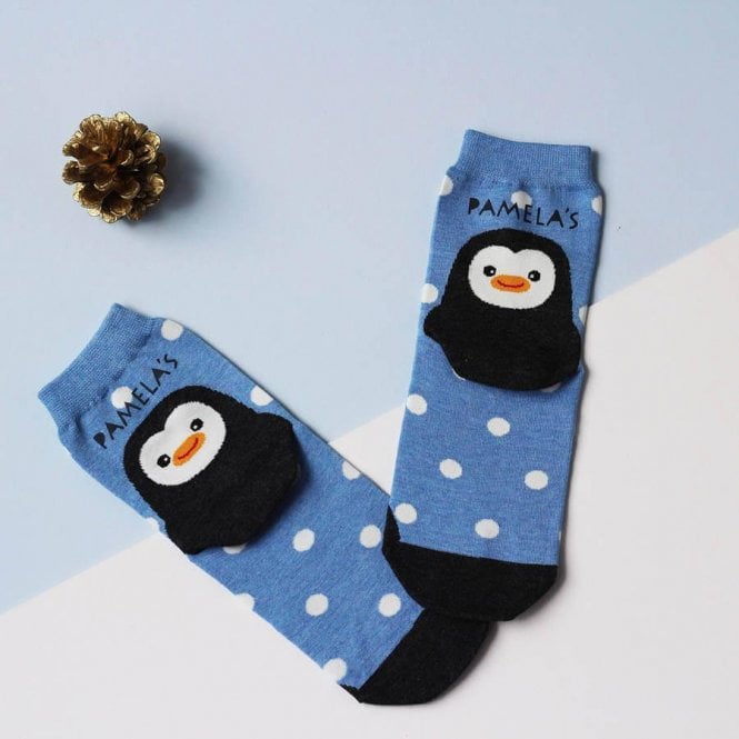 Personalised Penguin Dotty Dot Socks