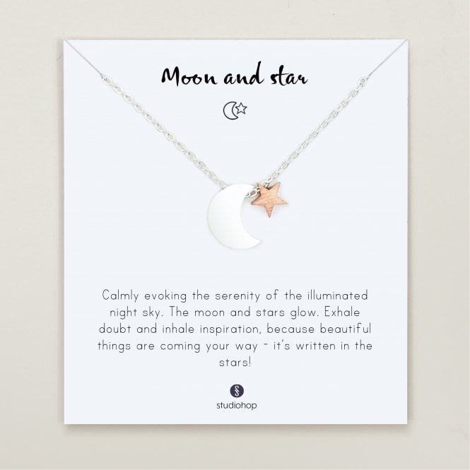Personalised Moon and Star Necklace
