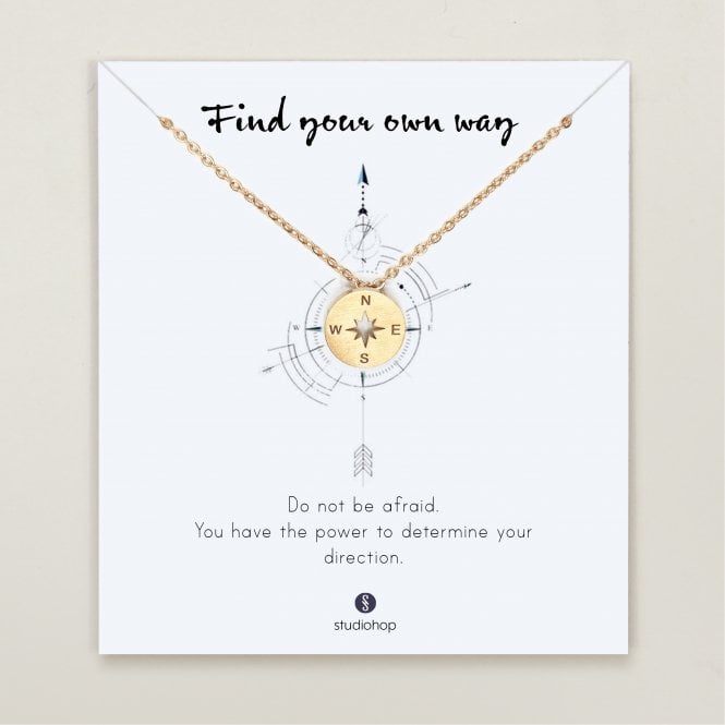 Find Your Way Compass Necklace